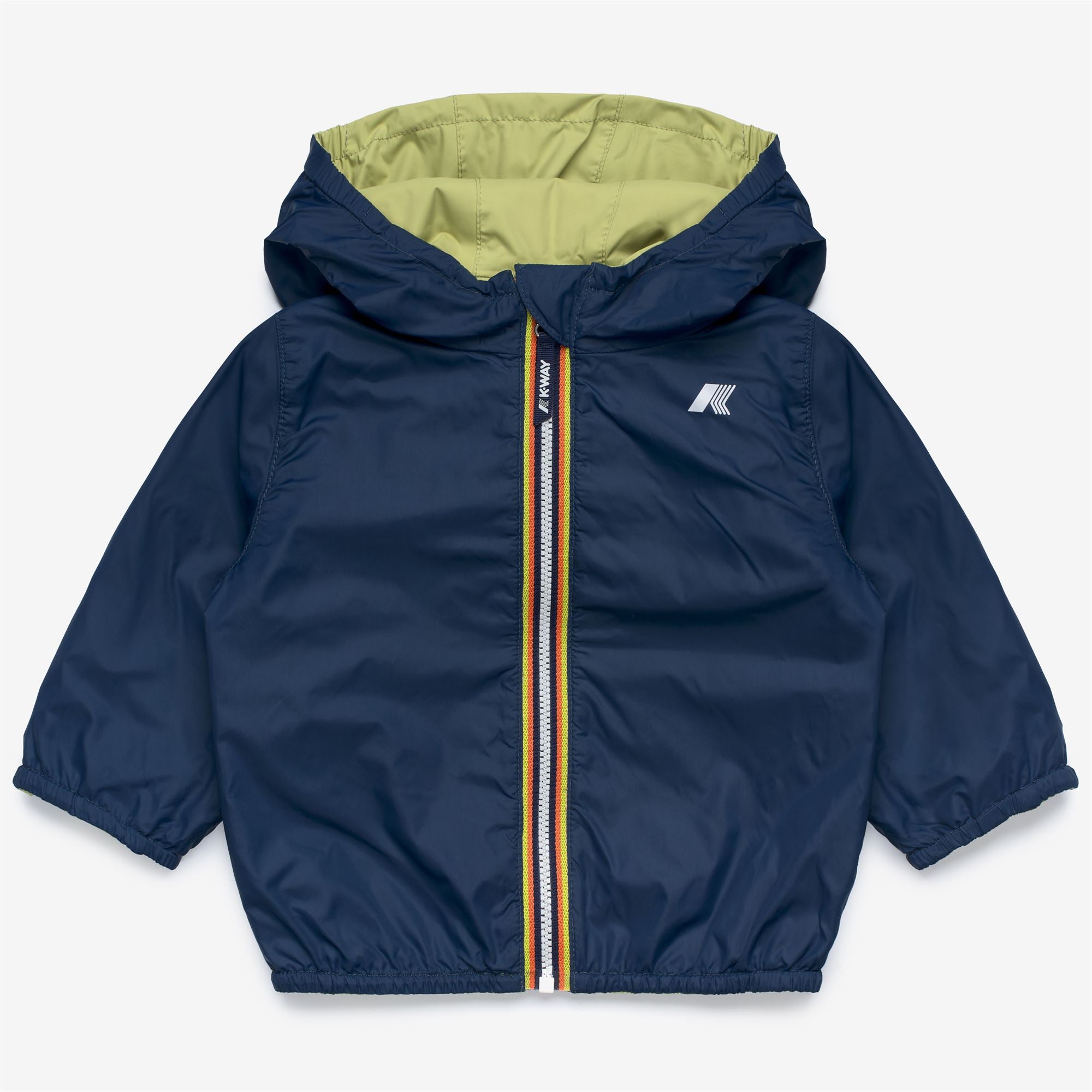 Jackets_Kid unisex_E. JAKE PLUS.2 DOUBLE_Short_Green Dk Lime - Blue Insignia - Commercial 3