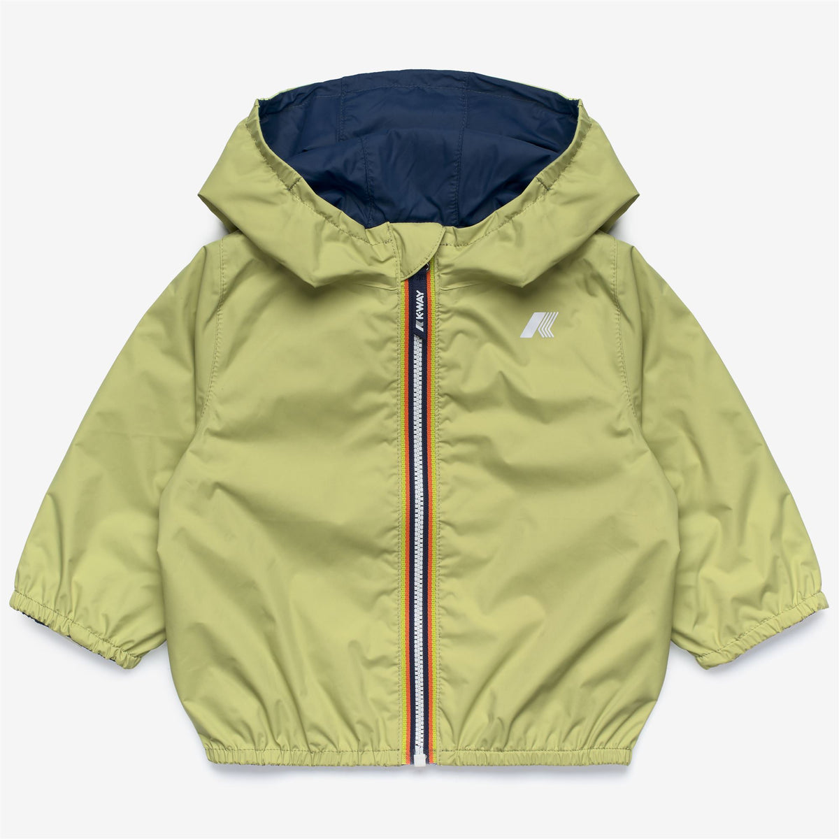 Jackets_Kid unisex_E. JAKE PLUS.2 DOUBLE_Short_Green Dk Lime - Blue Insignia - Commercial 1