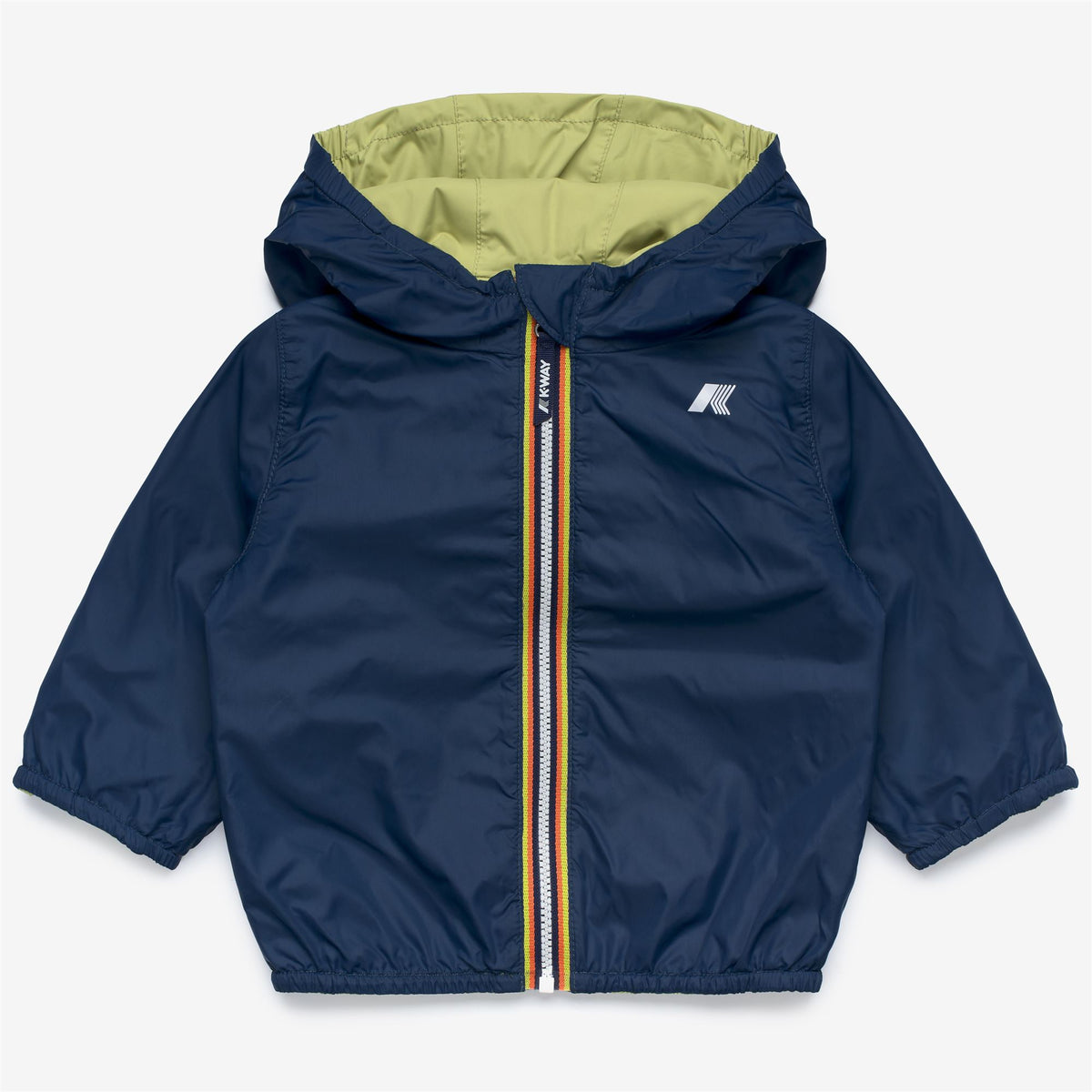 Jackets_Kid unisex_E. JAKE PLUS.2 DOUBLE_Short_Green Dk Lime - Blue Insignia - Commercial 2