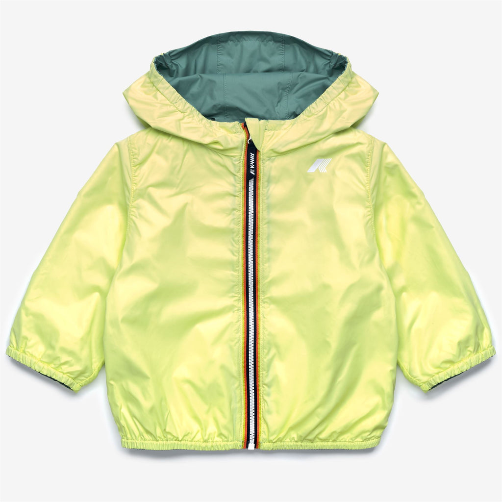 Jackets_Kid unisex_E. JAKE PLUS.2 DOUBLE_Short_Green Mine - Yellow Lime - Commercial 3