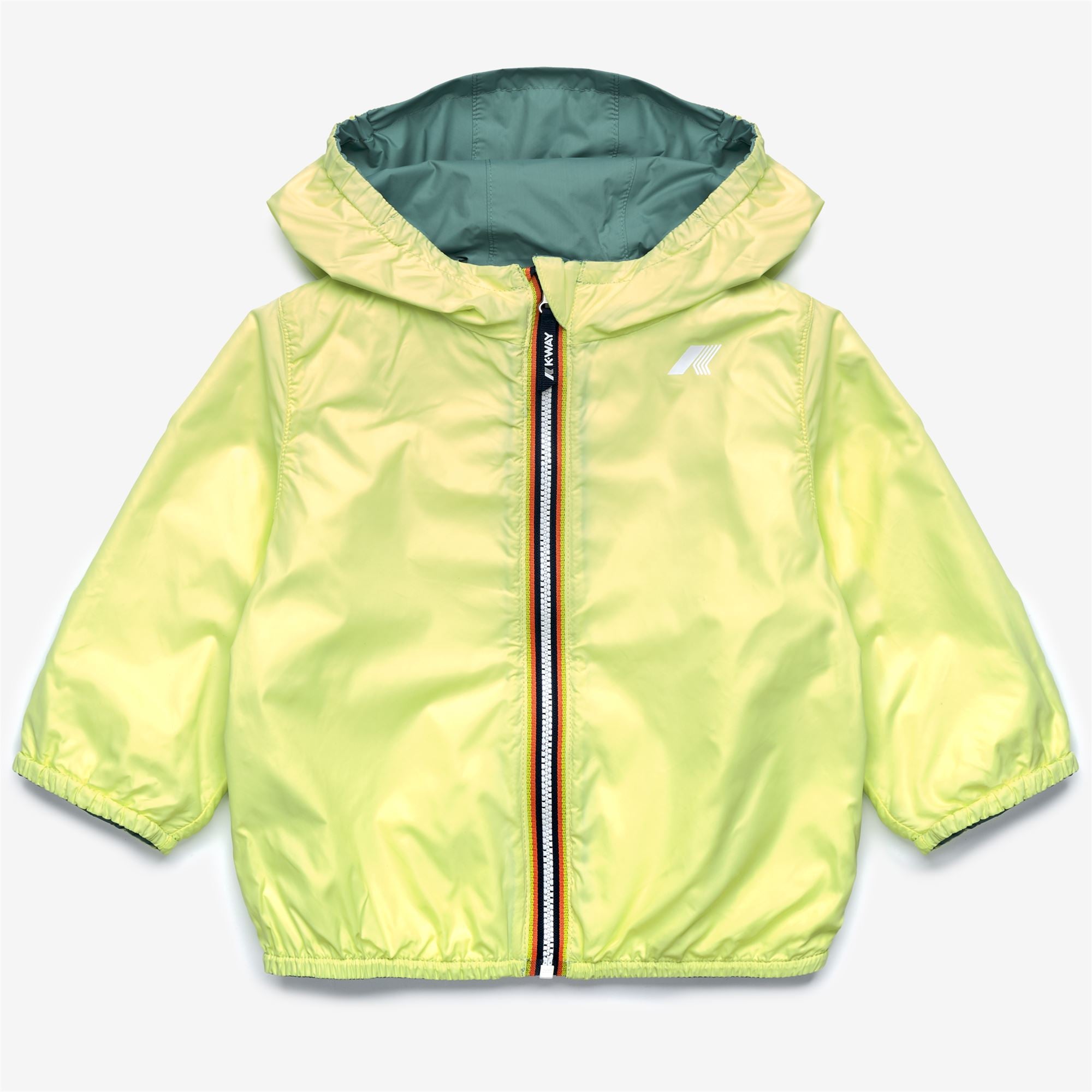 Jackets_Kid unisex_E. JAKE PLUS.2 DOUBLE_Short_Green Mine - Yellow Lime - Commercial 3