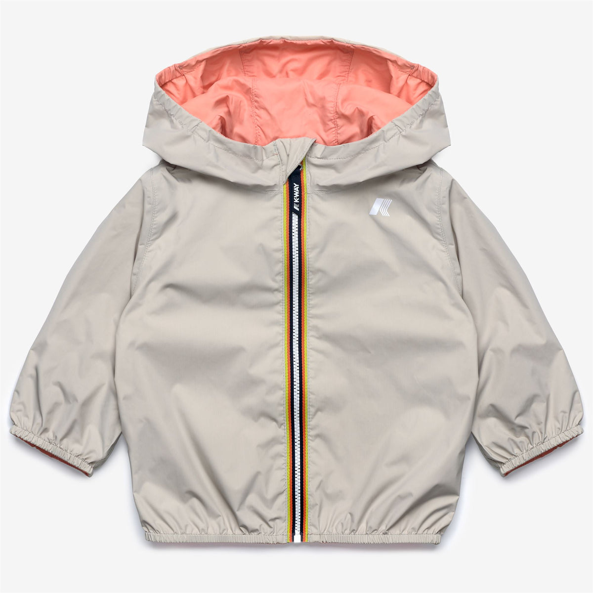 Jackets_Kid unisex_E. JAKE PLUS.2 DOUBLE_Short_BEIGE LT - Pink Pamplemousse - Commercial 1