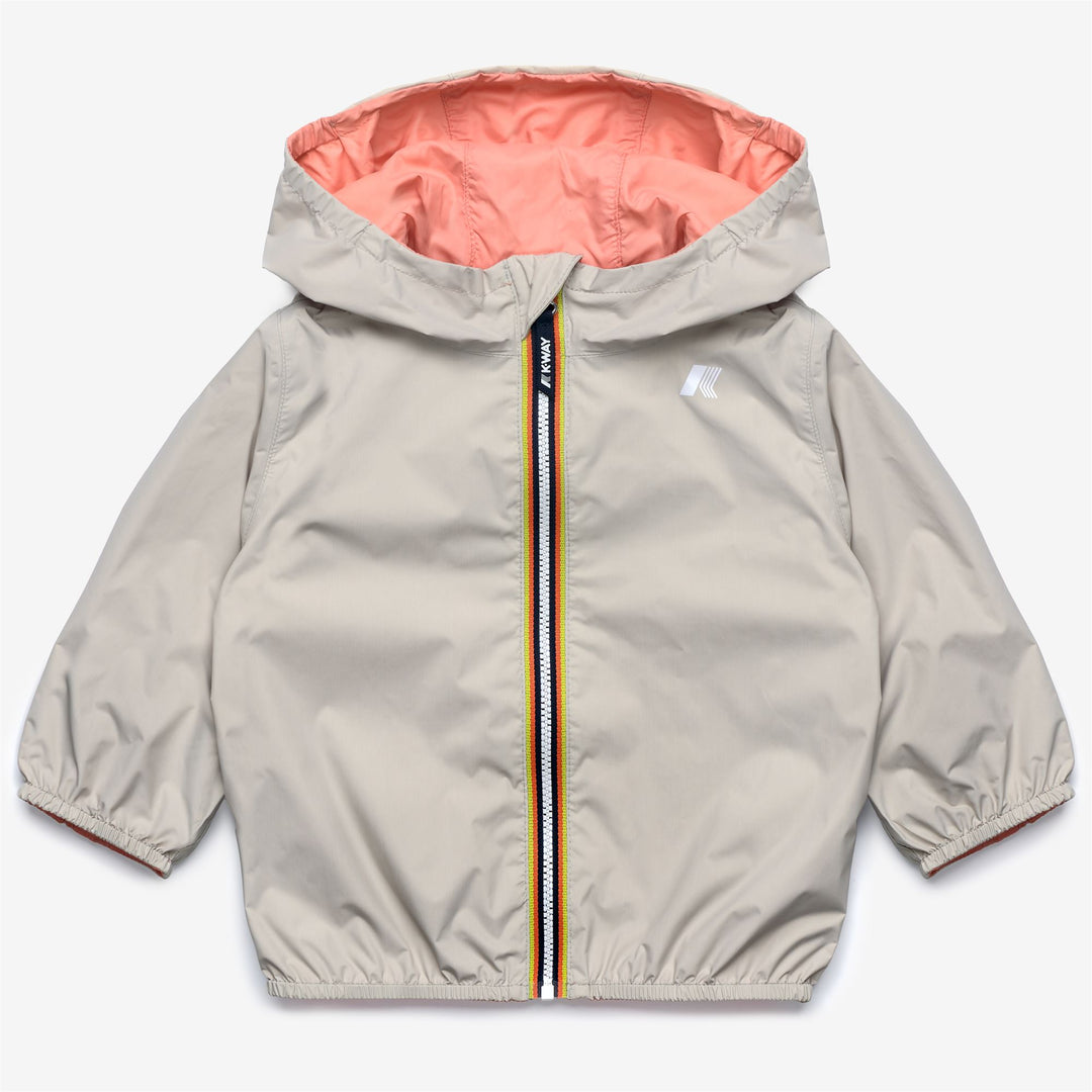 E. JAKE PLUS.2 DOUBLE Chaquetas Corto Niño unisex BEIGE LT-Pink Pamplemousse main