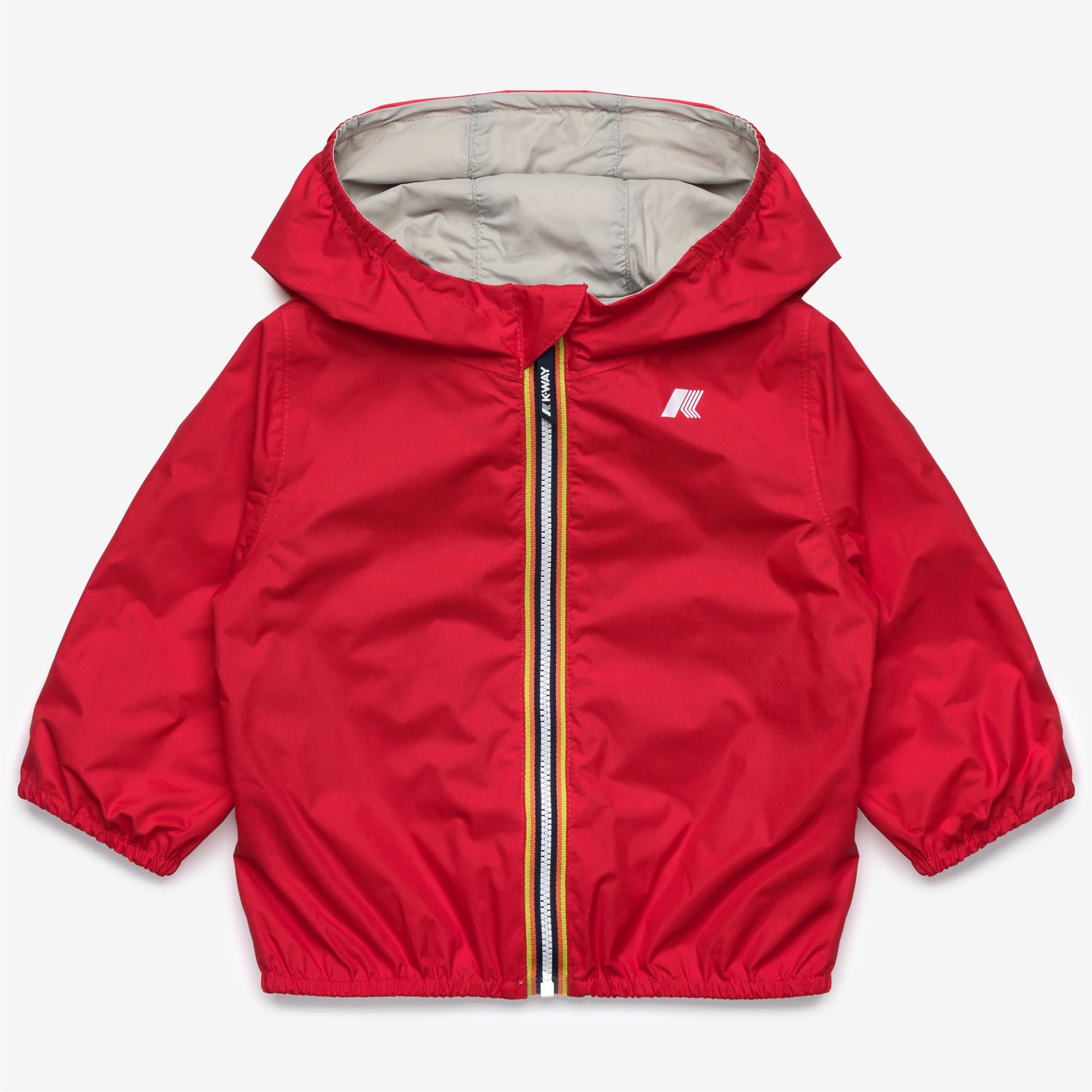 Jackets_Kid unisex_E. JAKE PLUS.2 DOUBLE_Short_Red Poppy - BEIGE LT - Commercial 1