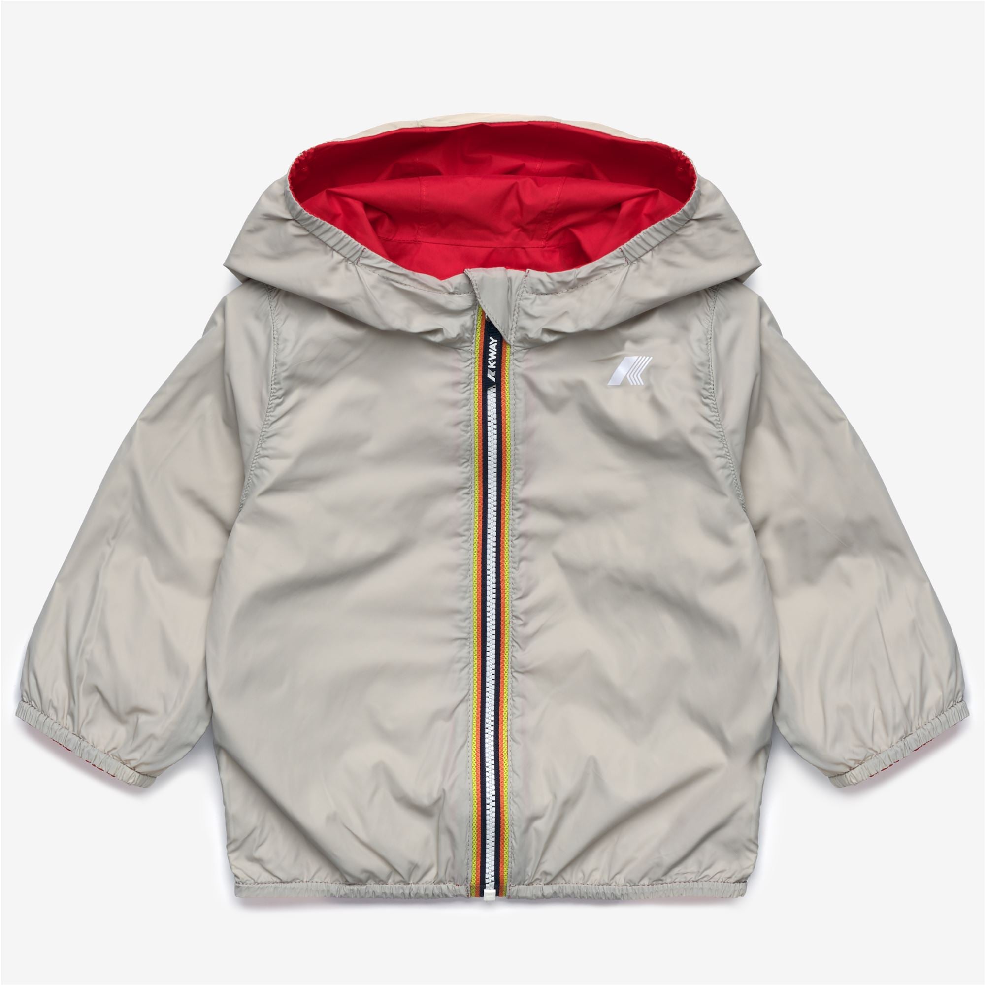 Jackets_Kid unisex_E. JAKE PLUS.2 DOUBLE_Short_Red Poppy - BEIGE LT - Commercial 3