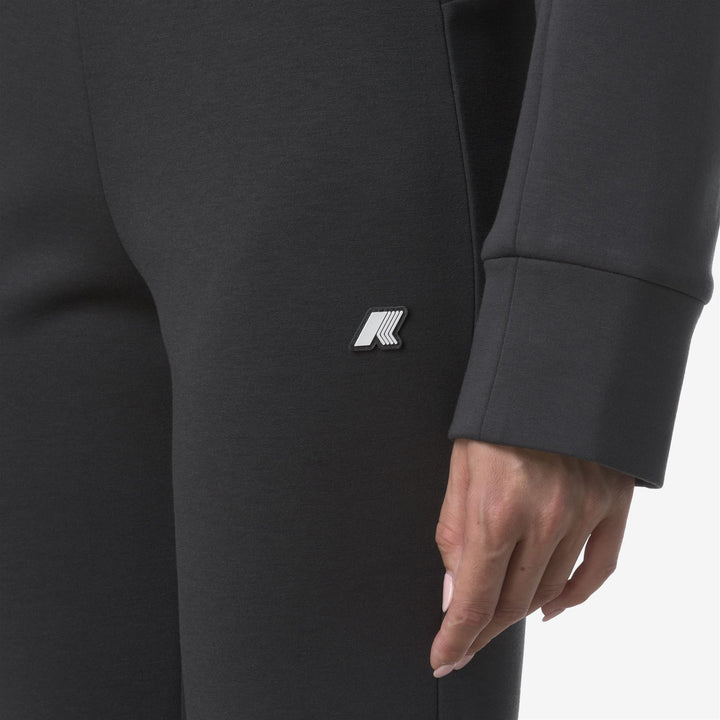 Grey Women's Flared Sport Trousers with Adjustable Waist 4