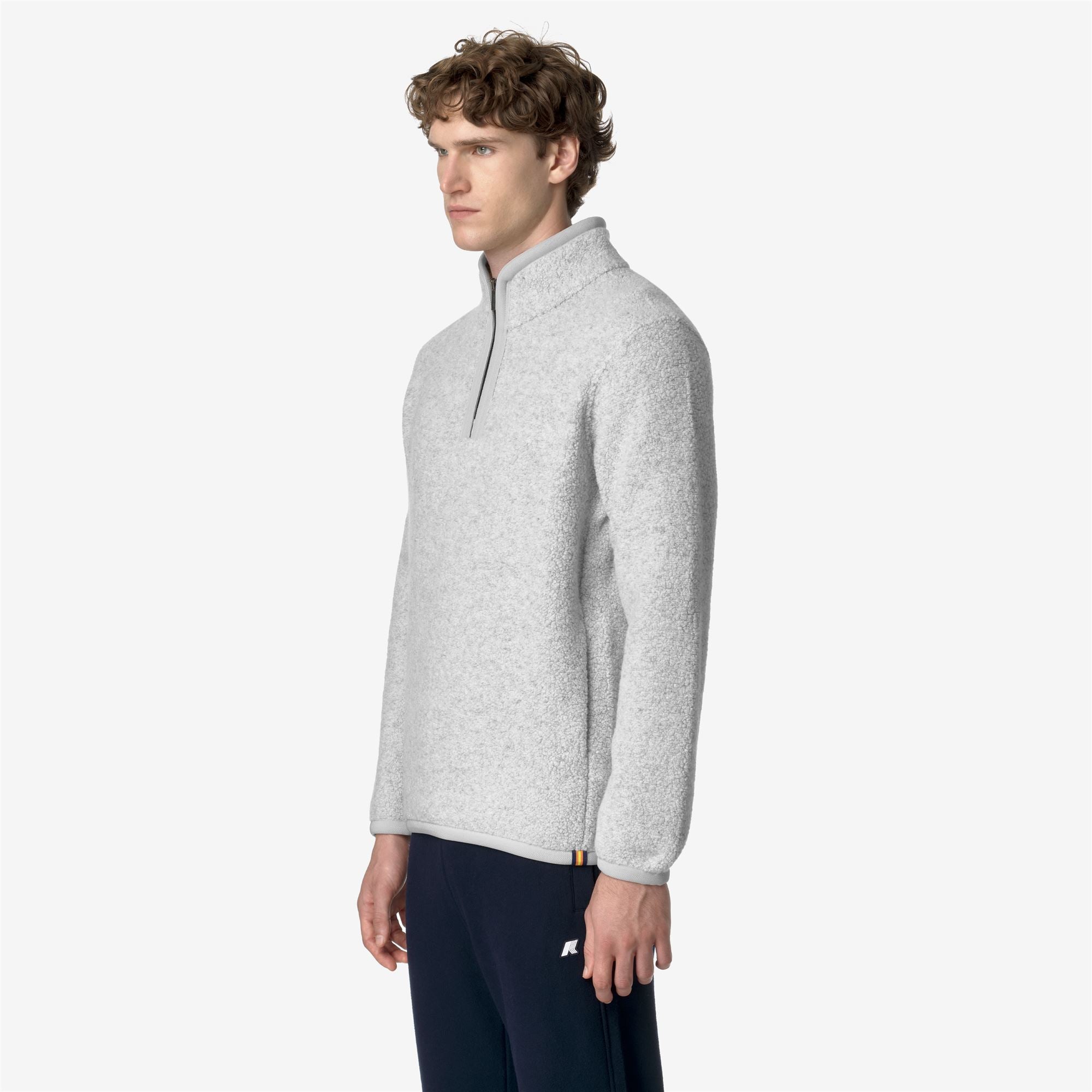 Fleece_MAN_ERN WOOL FLEECE_Pull Over_Lt grey mel - Grey Mid - Commercial 5
