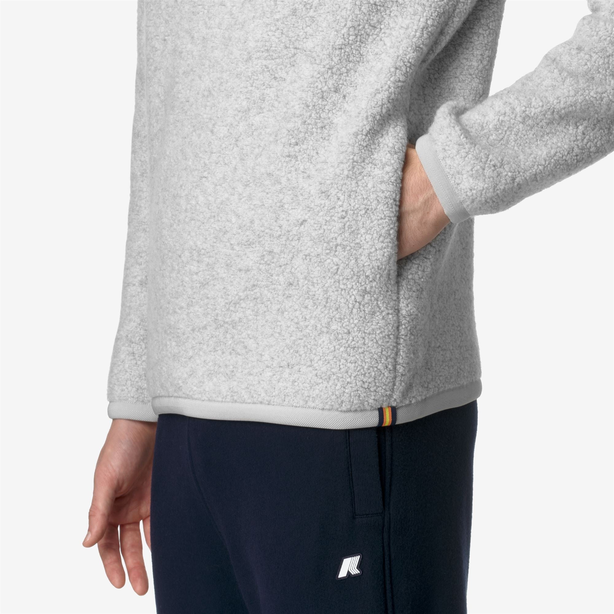 Fleece_MAN_ERN WOOL FLEECE_Pull Over_Lt grey mel - Grey Mid - Commercial 7