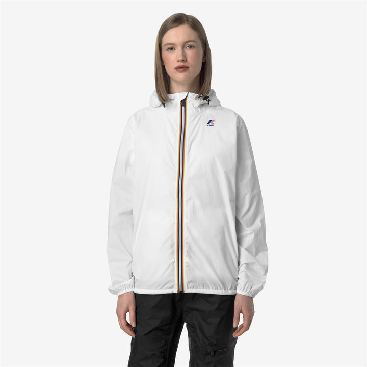 Grey White Unisex Packable Weather-Resistant Jacket 4