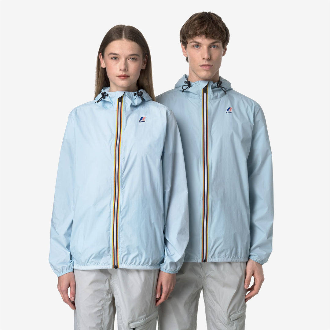 Chaqueta resistente al clima plegable unisex azul bebé 01