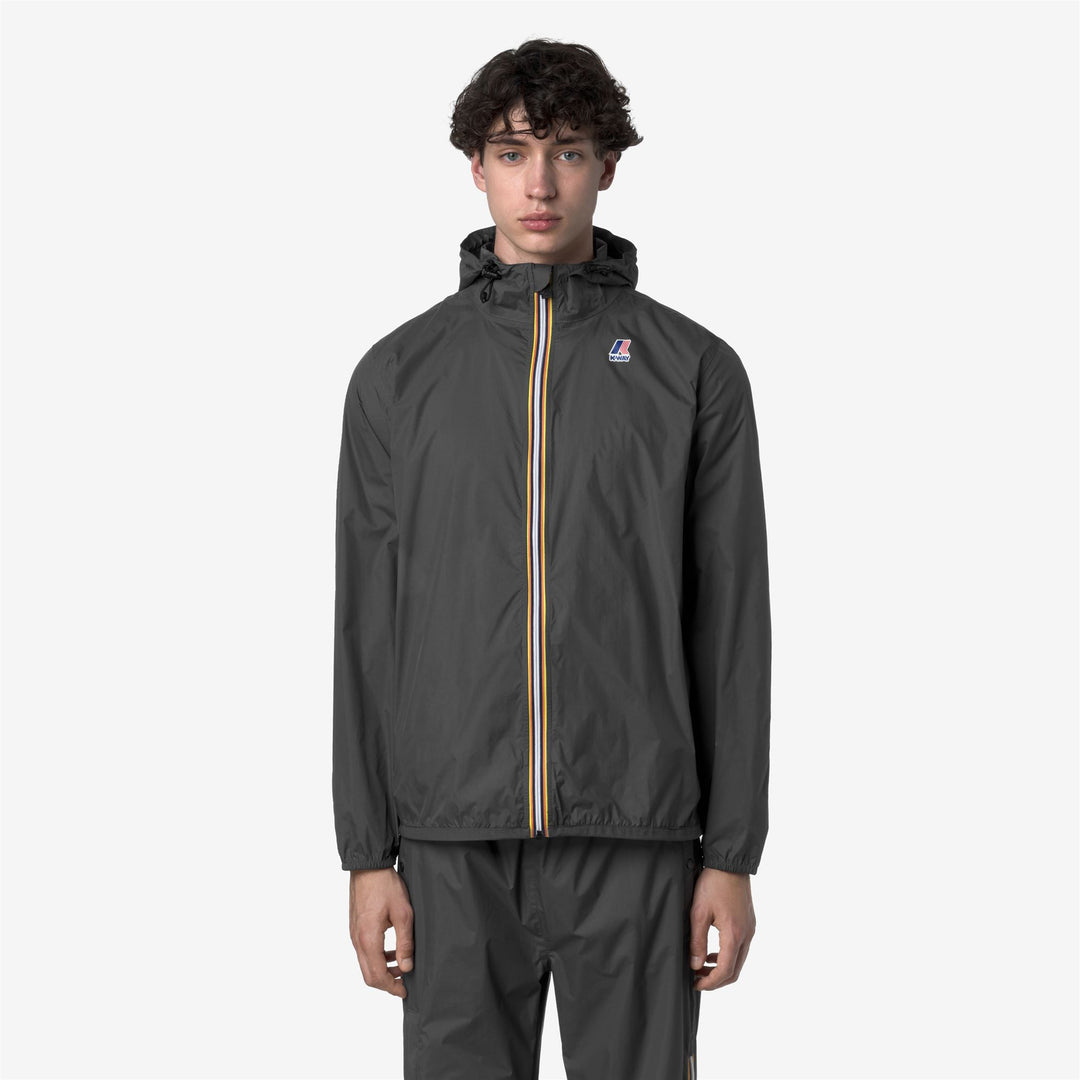 Chaqueta unisex gris plegable y resistente a la intemperie K-Way main
