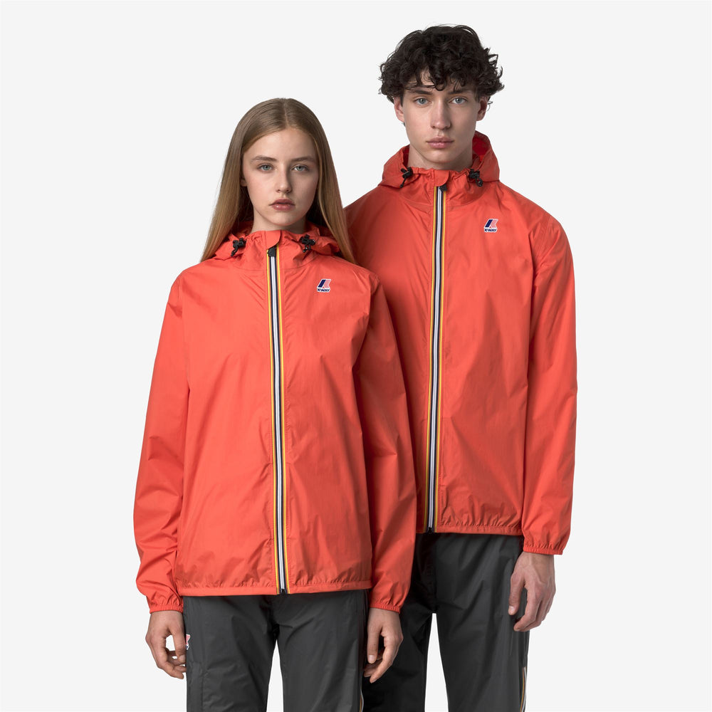 Orange unisex packable weather-resistant mid jacket 02