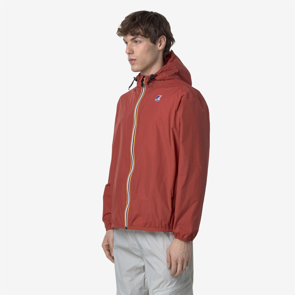Chaqueta unisex resistente al clima plegable color marrón rojo 02