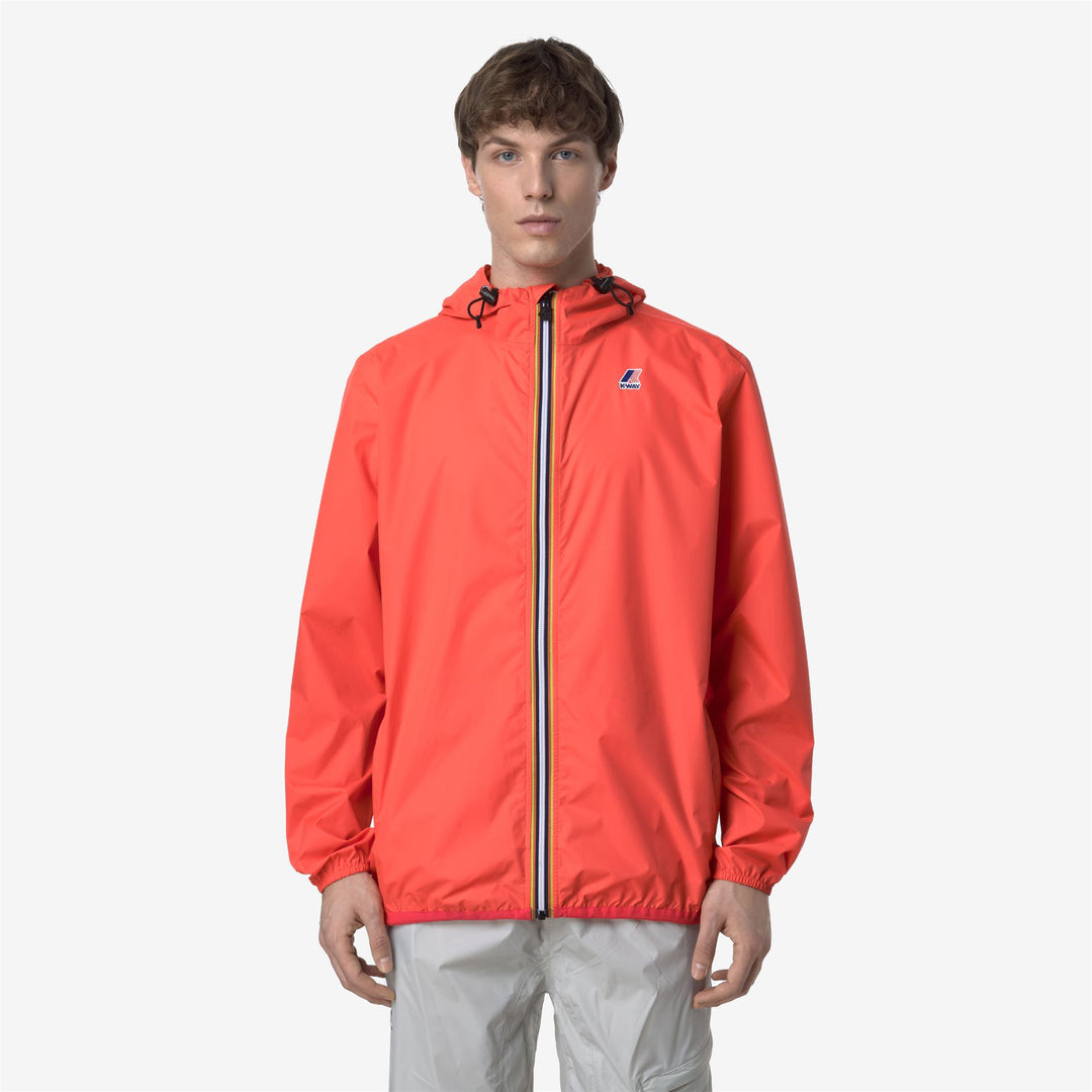 Chaqueta roja unisex resistente al clima y plegable main