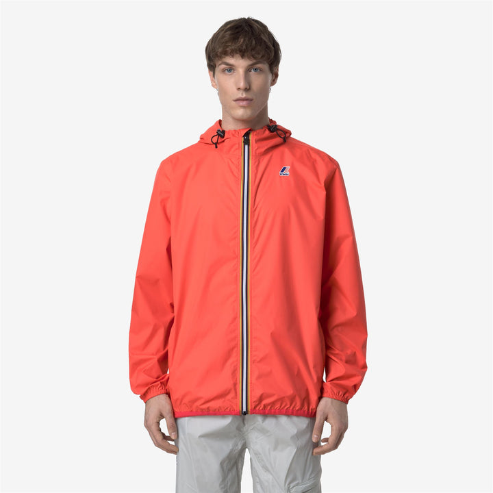 Chaqueta roja unisex resistente al clima y plegable 4