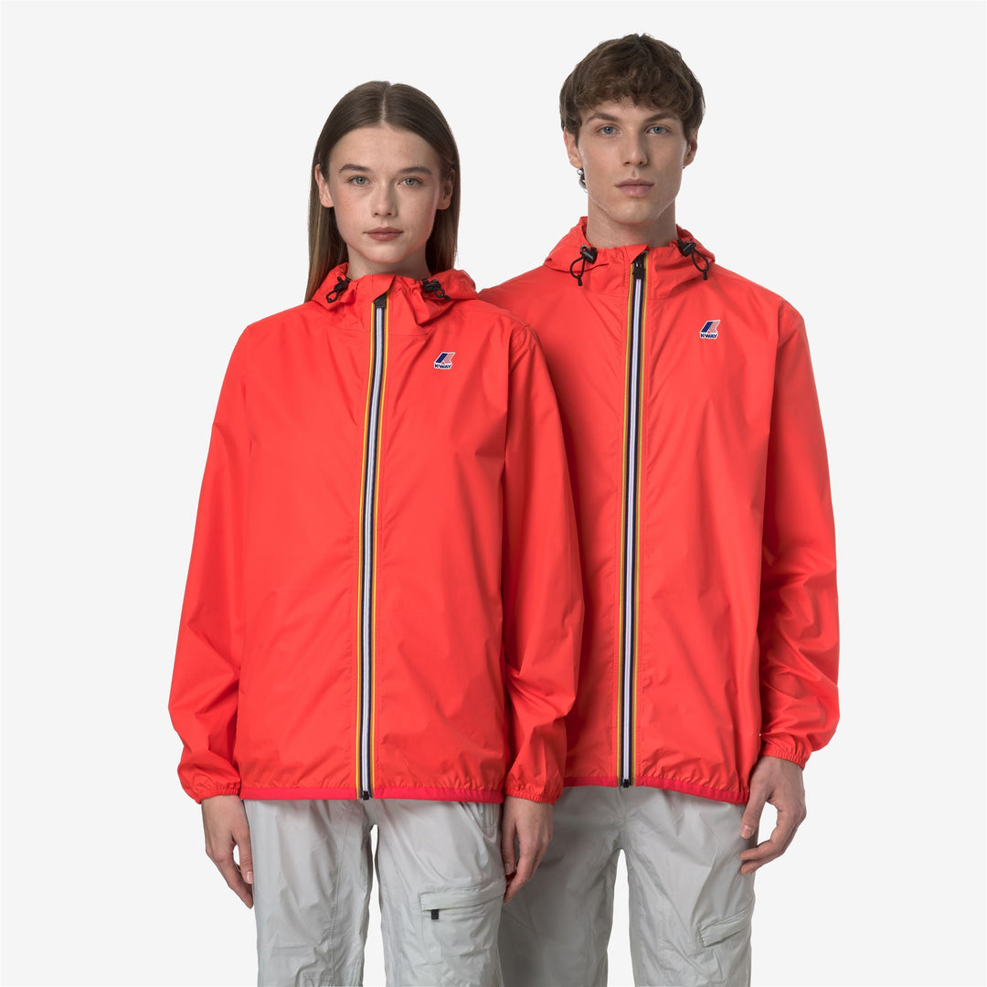 Chaqueta roja unisex resistente al clima y plegable main