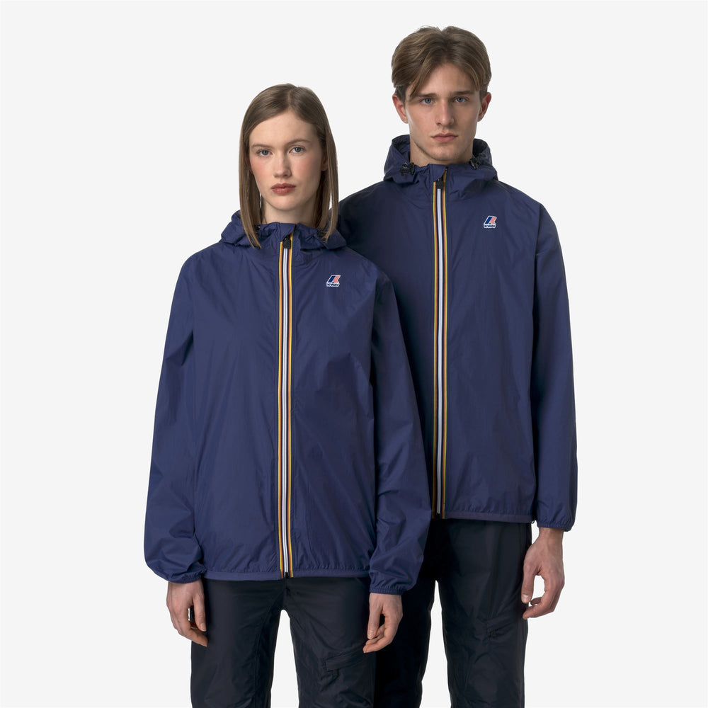 Cobalt blue Unisex Packable Weather-Resistant Jacket 02