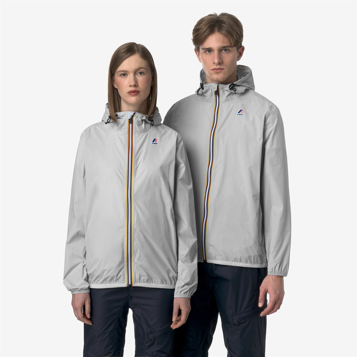 Chaqueta gris unisex resistente al clima y plegable 3