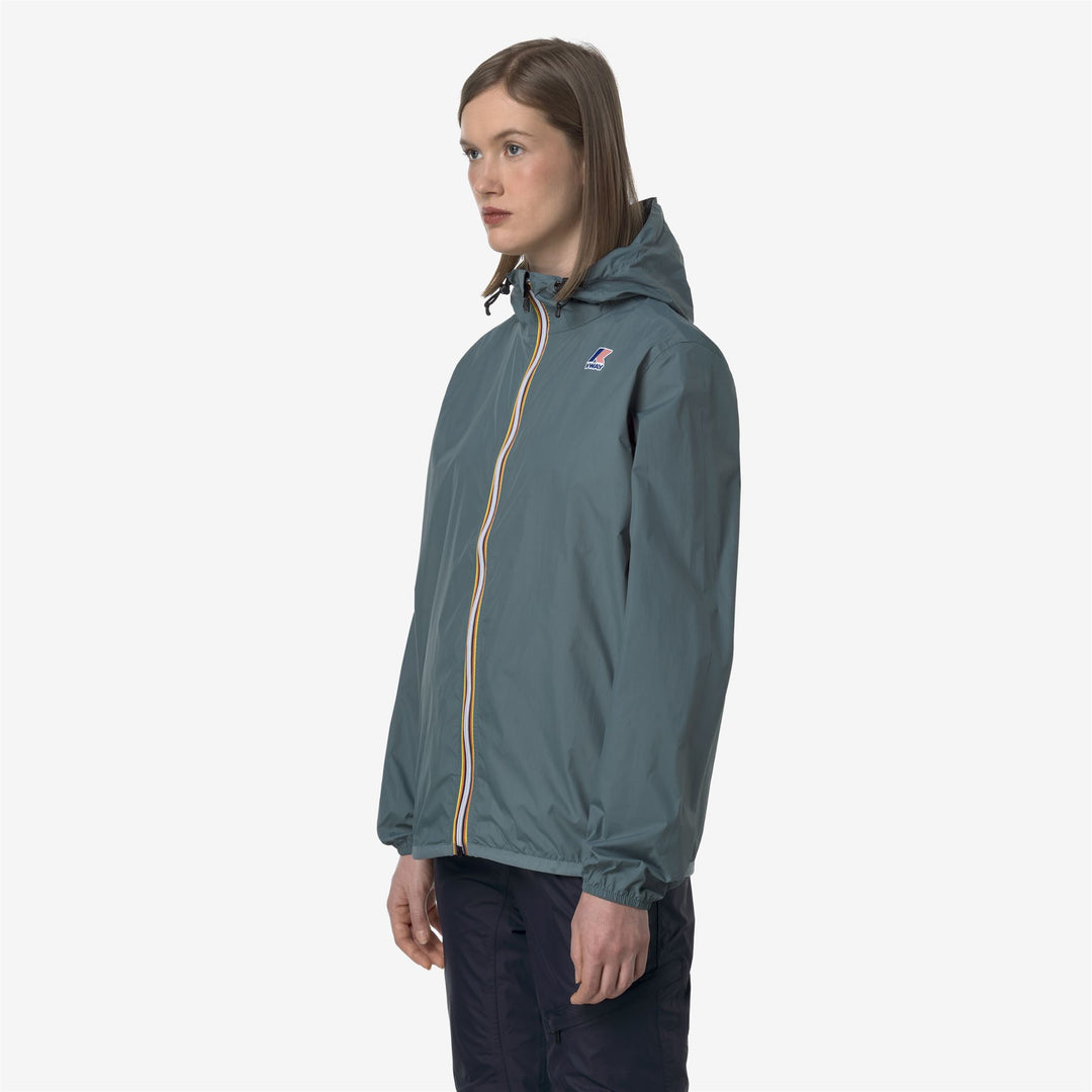 Chaqueta unisex plegable resistente al clima azul-verde main