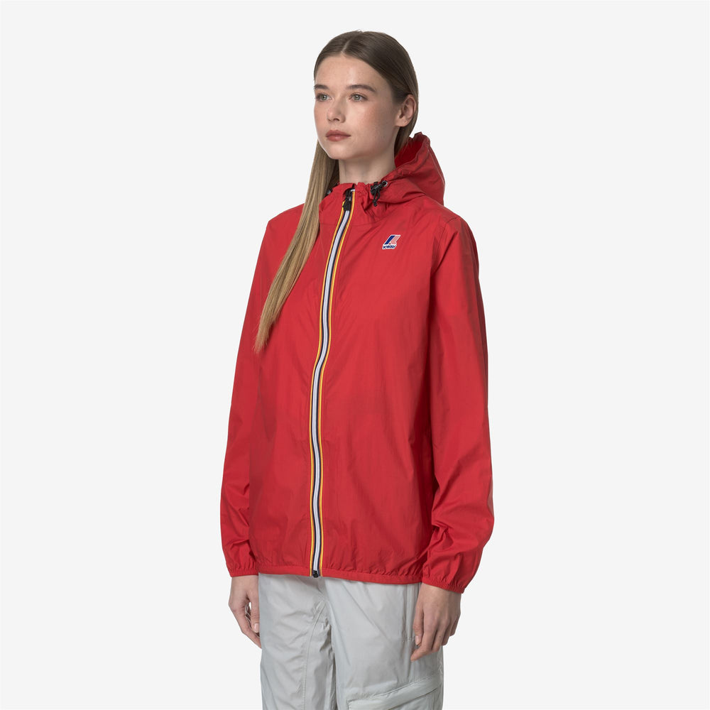 Red Unisex Packable Weather-Resistant Jacket with Recycled Nylon 02