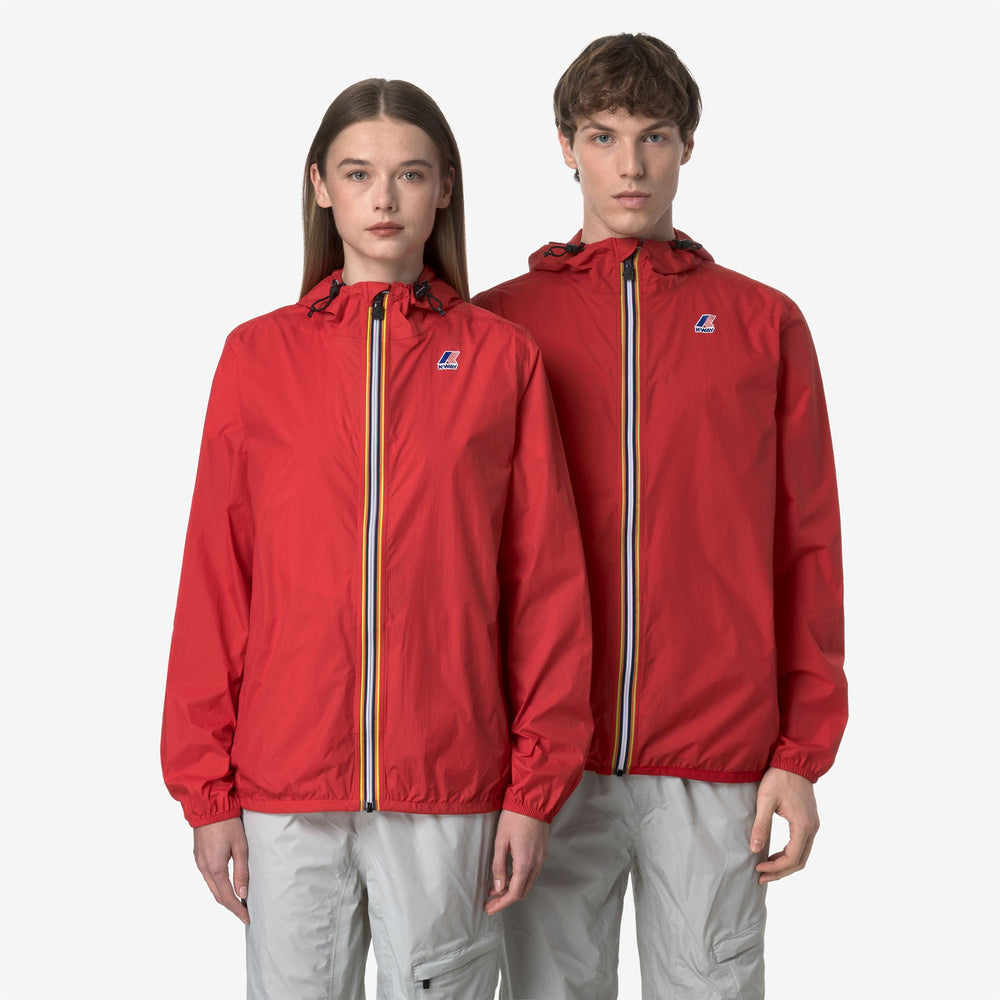 Red Unisex Packable Weather-Resistant Jacket with Recycled Nylon 02