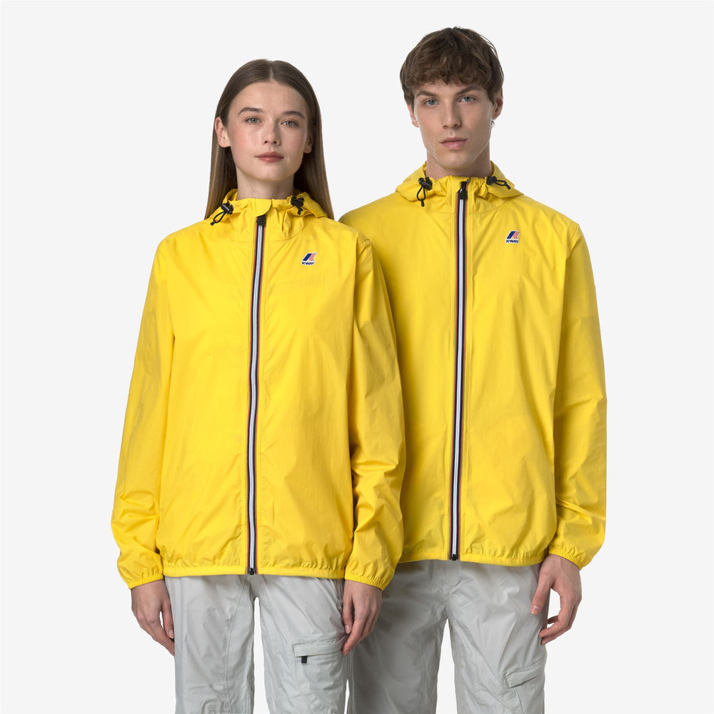 Dark Yellow Unisex Packable Weather-Resistant Jacket 02