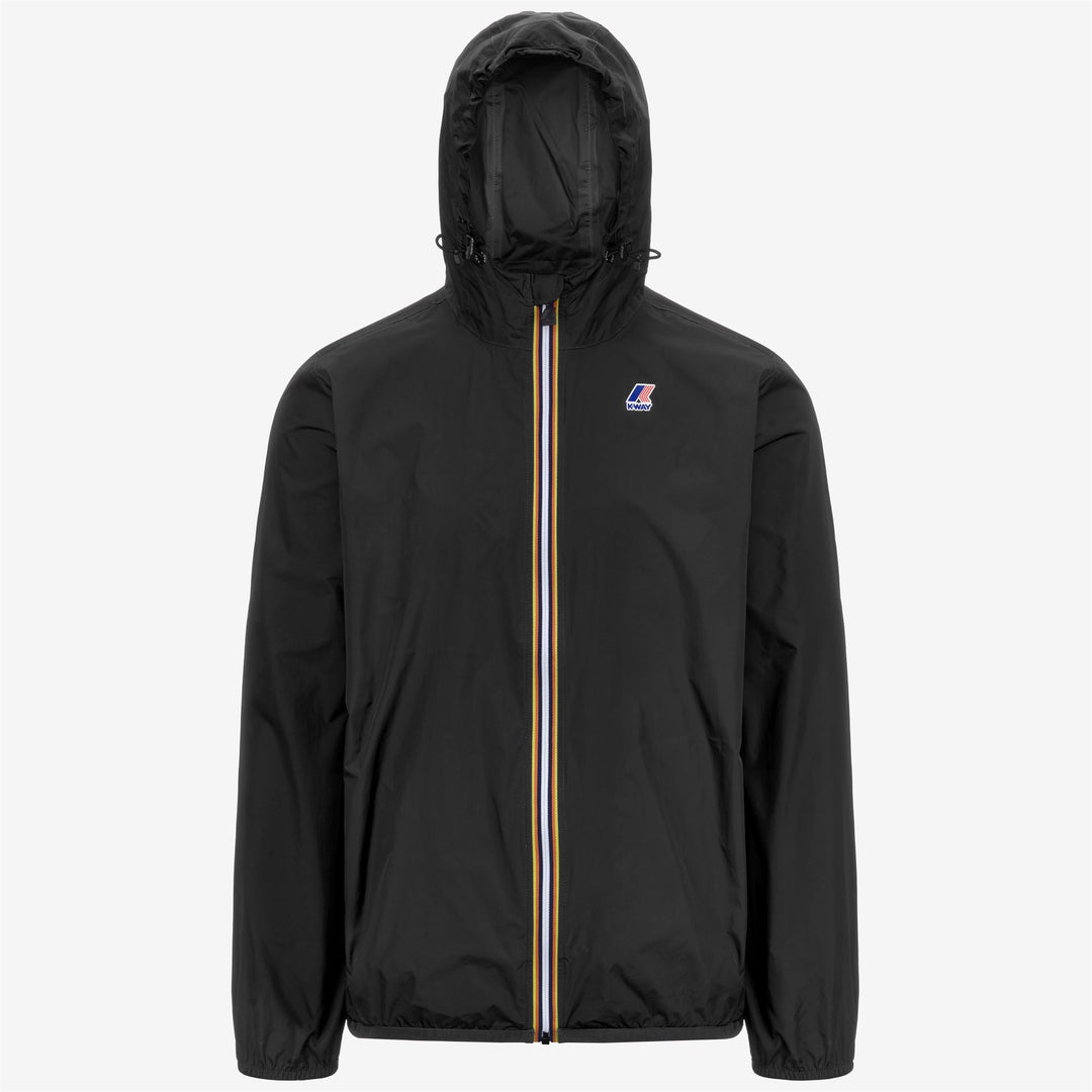 Black Grey Unisex Packable Weather-Resistant Jacket 01
