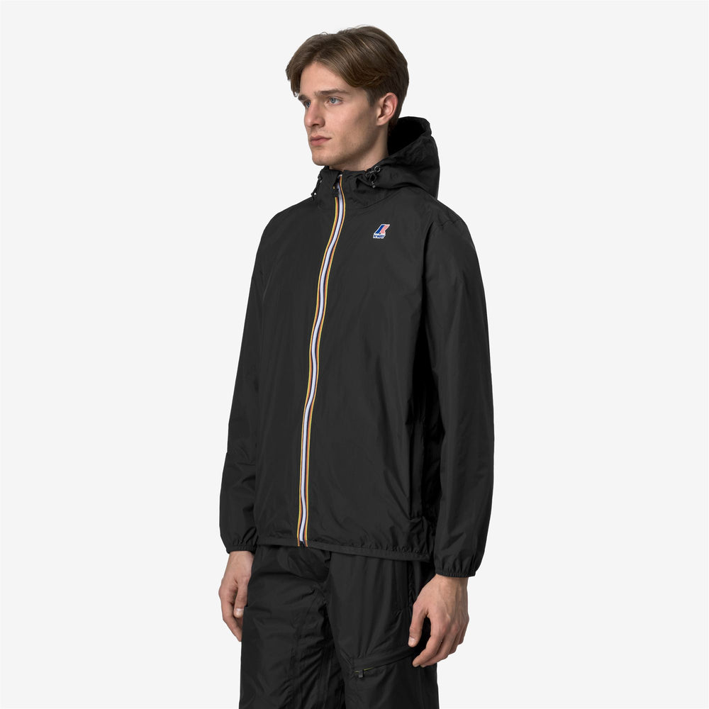 Black Grey Unisex Packable Weather-Resistant Jacket 02