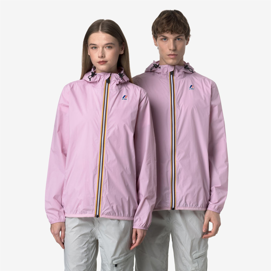 Chaqueta unisex plegable resistente al clima color lavanda rosa main