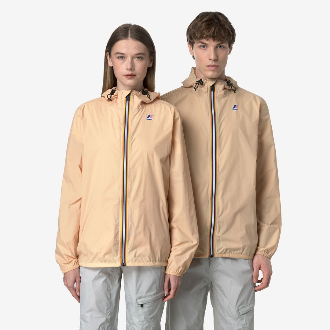 Chaqueta unisex plegable beige resistente a la intemperie main