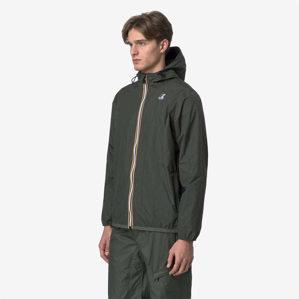 Chaqueta unisex plegable resistente al clima verde negruzco 02
