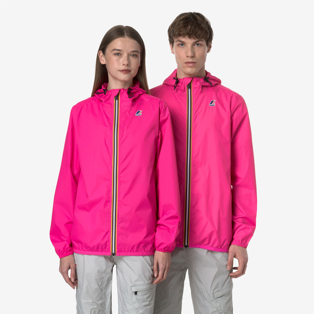 Intense Pink Unisex Packable Weather-Resistant Jacket 02