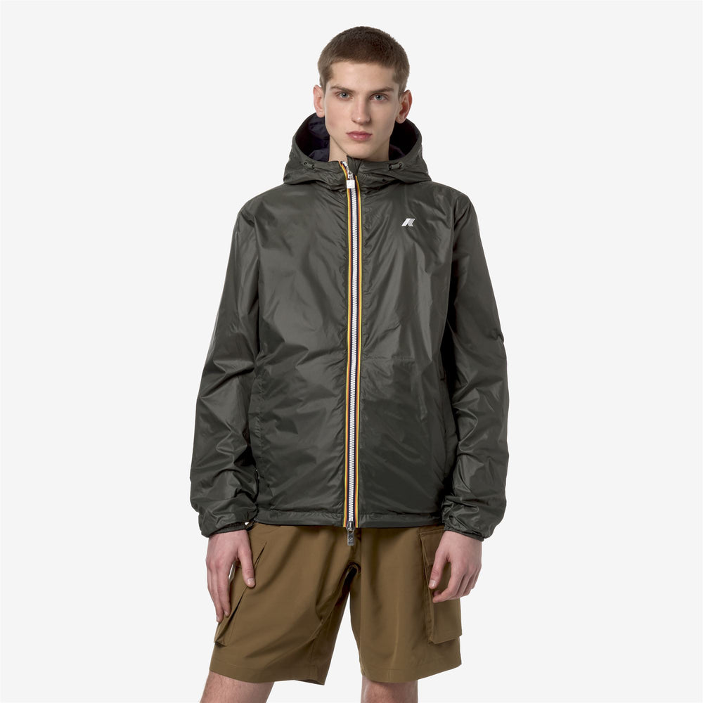 Blue Green Men's Reversible Waterproof Short Jacket 02