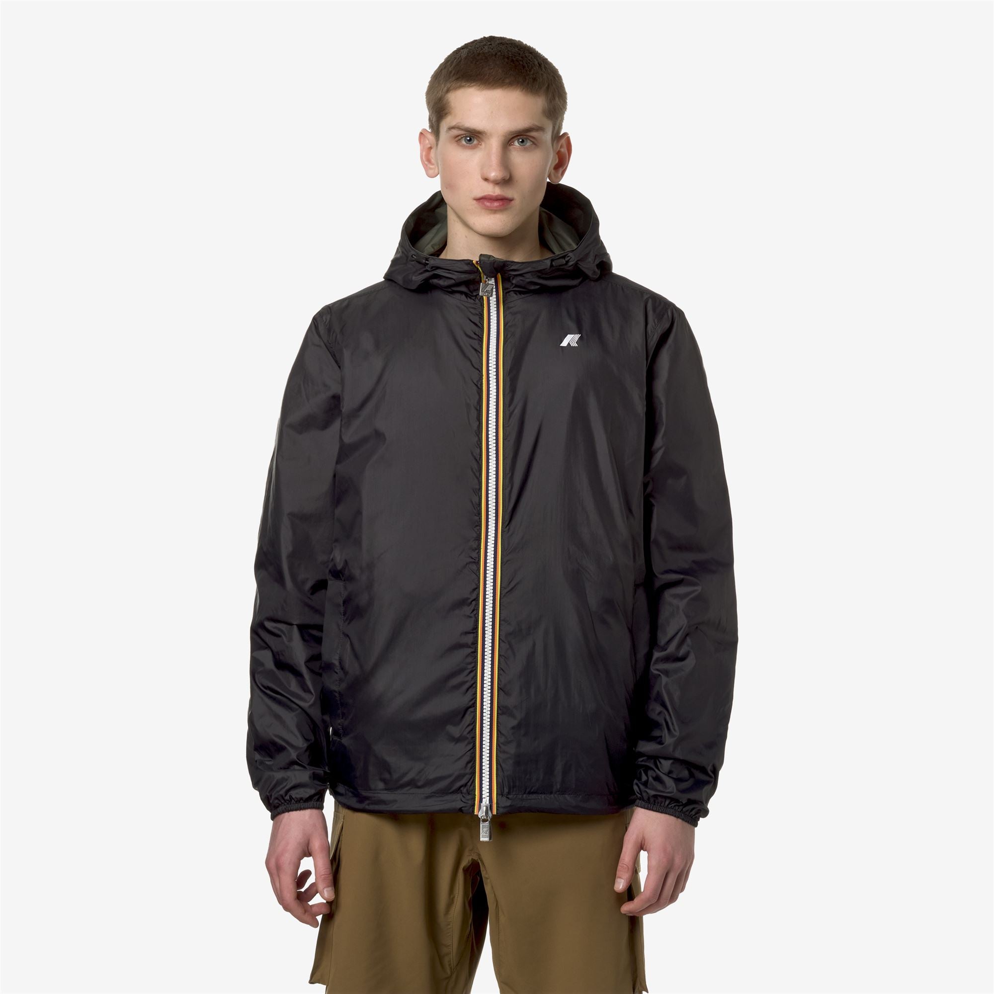 Jackets Man JAKE PLUS.2 REVERSIBLE Short GREEN BLACKISH - BLACK PURE