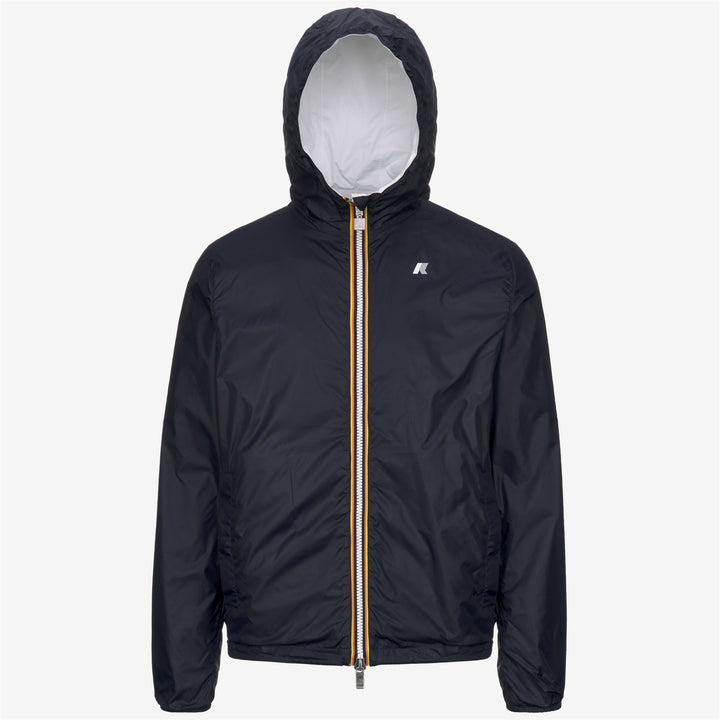 Blue and White Men's Reversible Waterproof Short Jacket 6