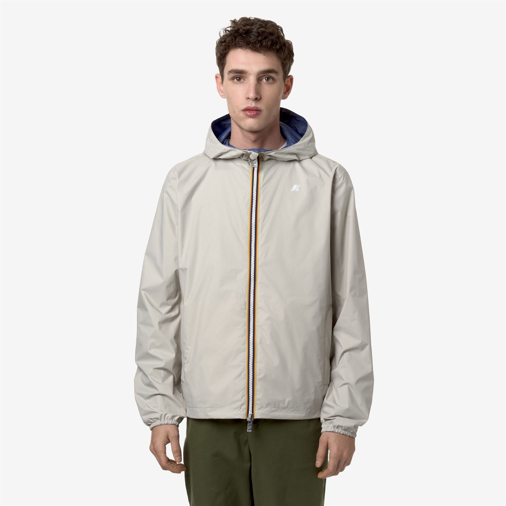 Jackets_Man_JAKE PLUS.2 DOUBLE_Short_Beige L-Blue F - Commercial 4