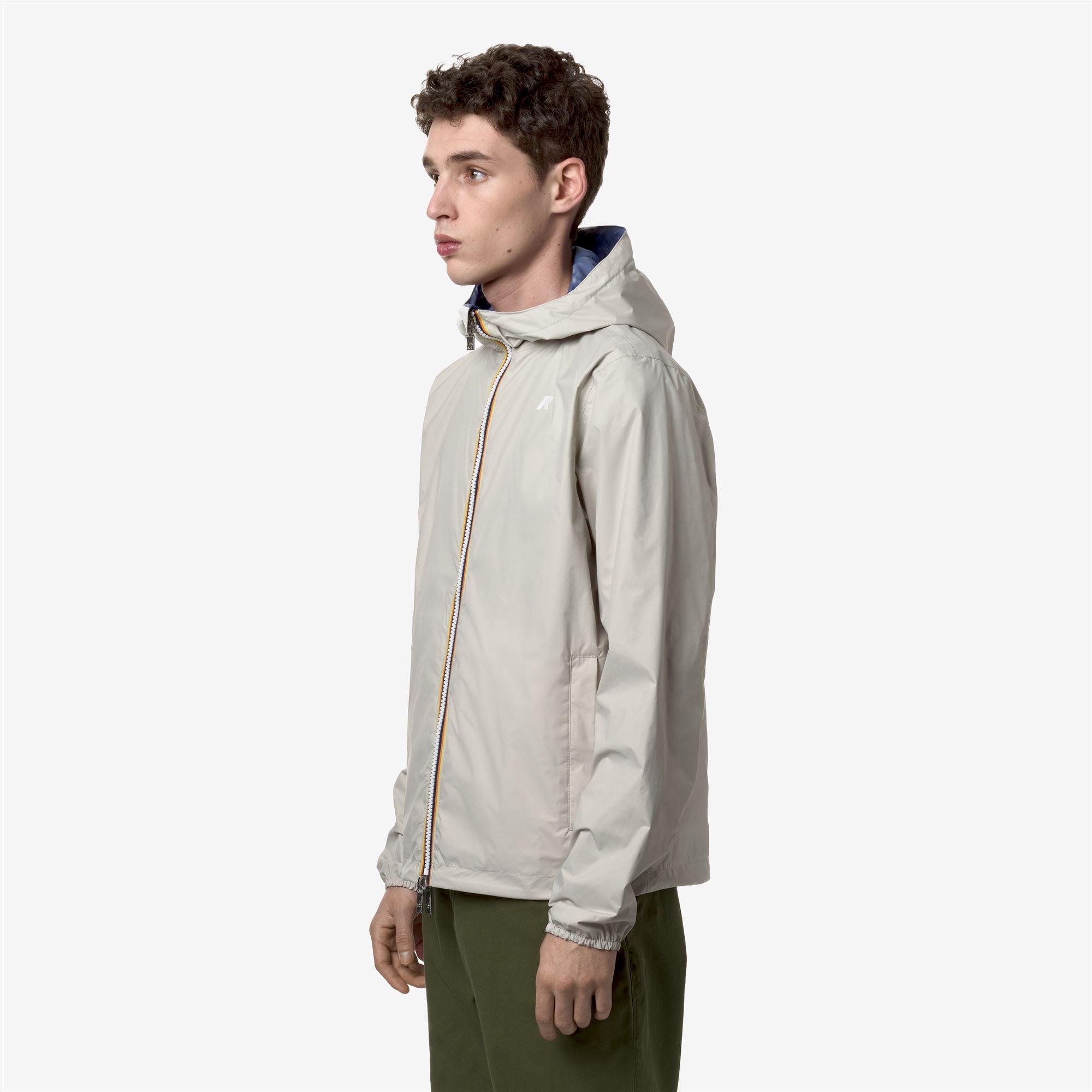 Jackets_Man_JAKE PLUS.2 DOUBLE_Short_Beige L-Blue F - Commercial 5