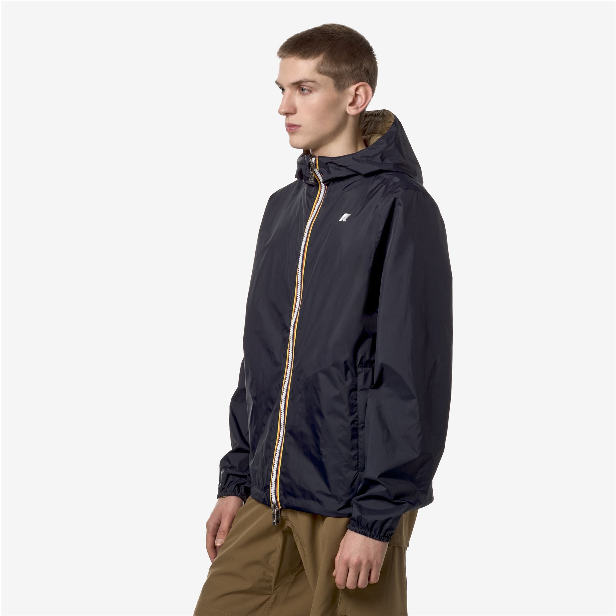 Jackets_Man_JAKE PLUS.2 DOUBLE_Short_Blue D-Brown C - Commercial 5