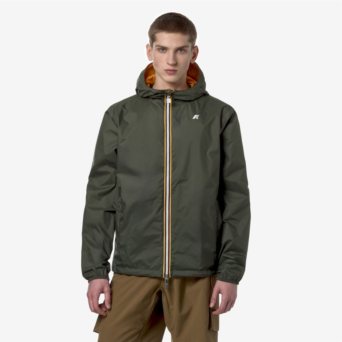 Jackets_Man_JAKE PLUS.2 DOUBLE_Short_Green B-Orange M - Commercial 4