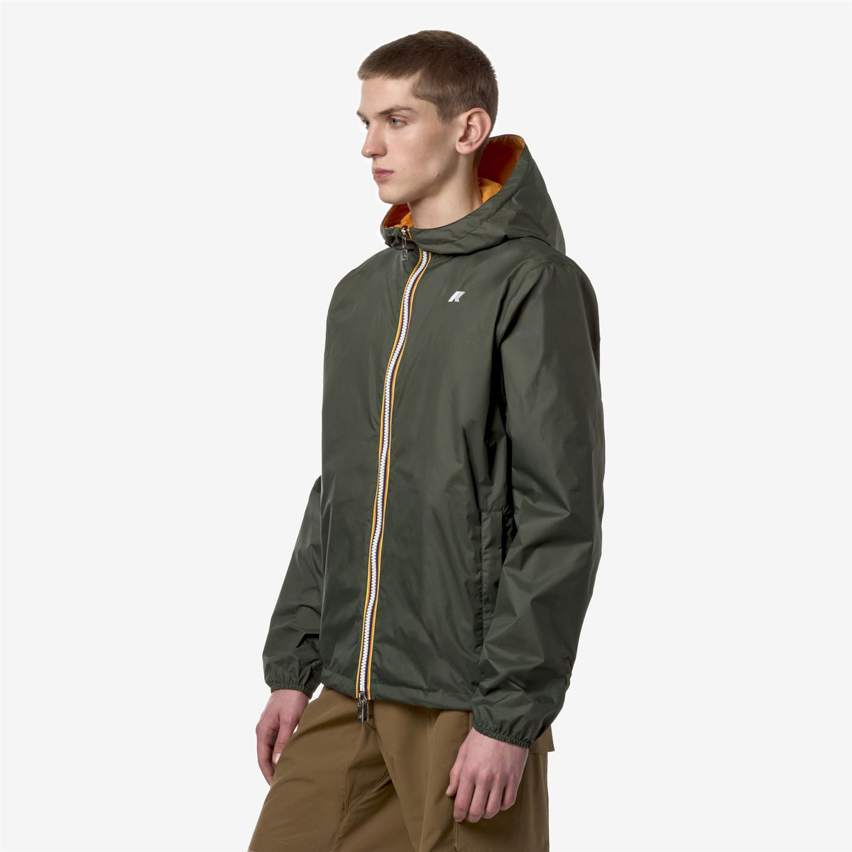 Jackets_Man_JAKE PLUS.2 DOUBLE_Short_Green B-Orange M - Commercial 5