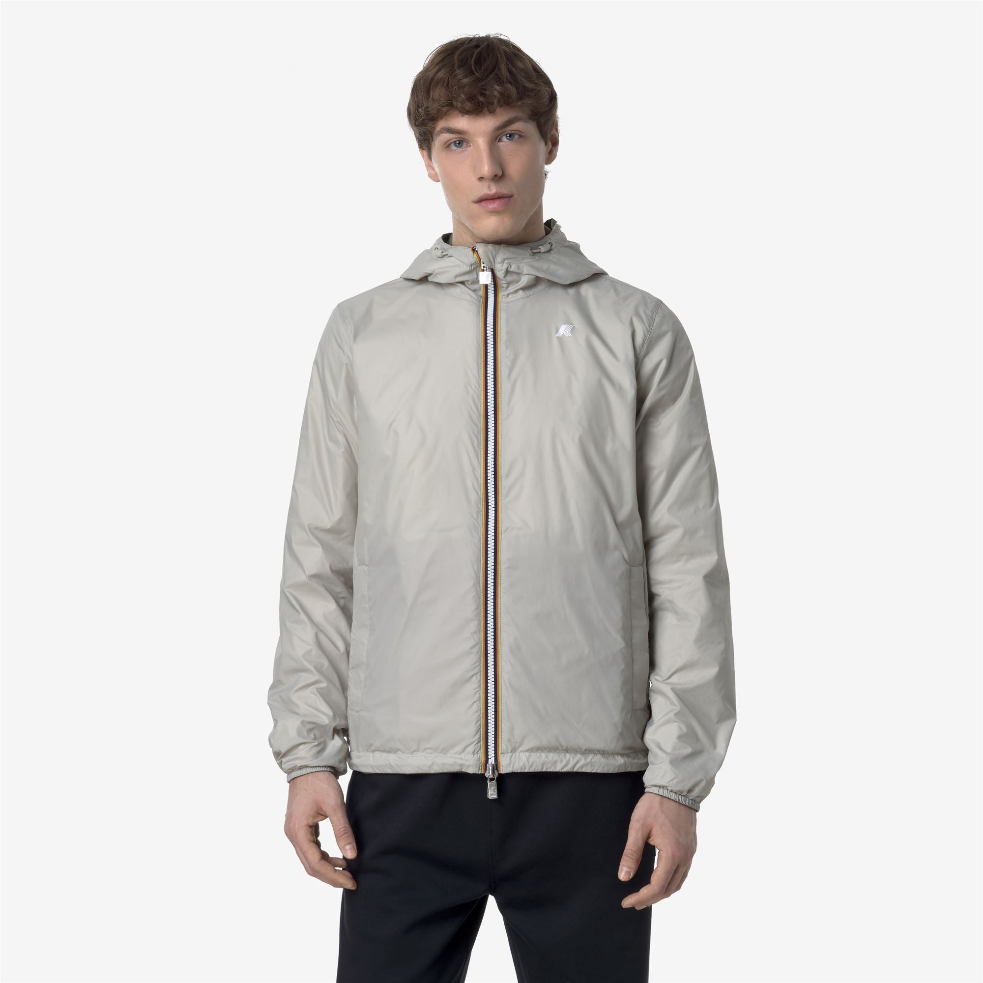 Jackets_MAN_JAKE PLUS.2 DOUBLE_Short_Green Lichen - BEIGE LT - Commercial 7