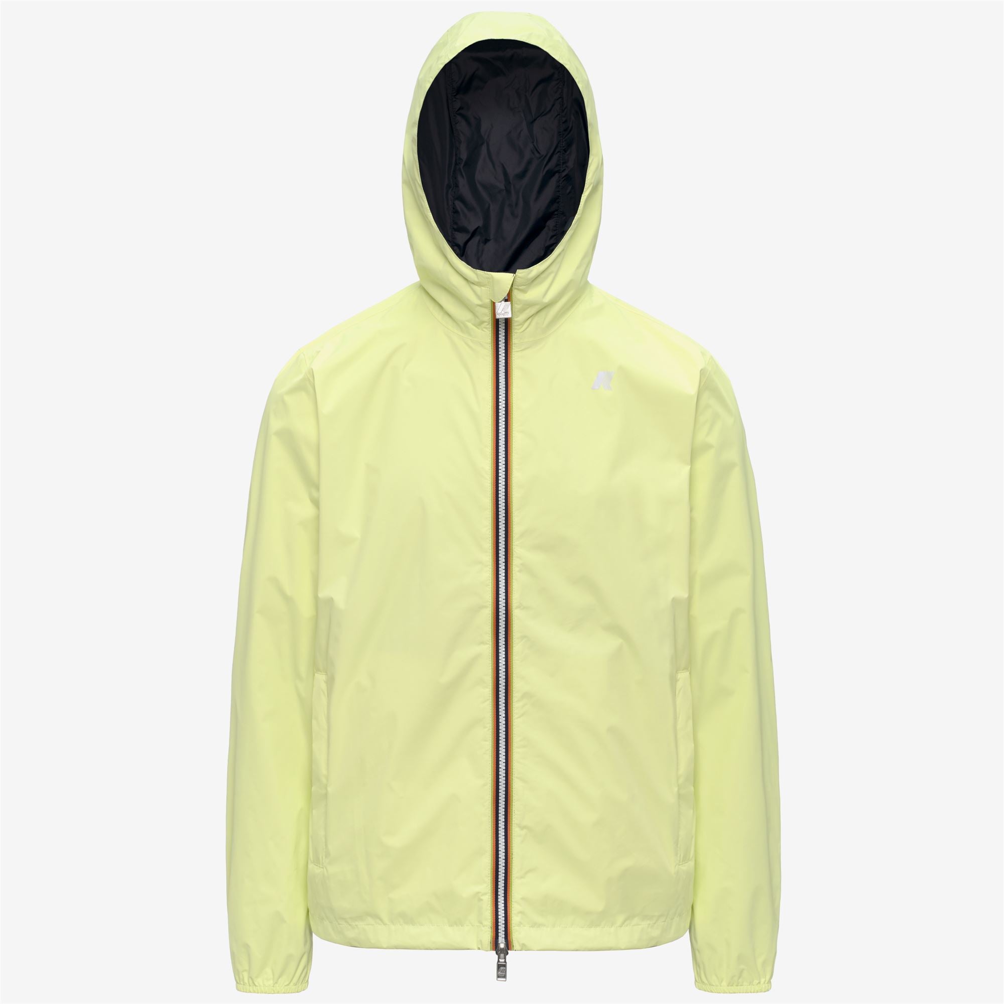 Jackets_Man_JAKE PLUS.2 DOUBLE_Short_Yellow Lime - Blue Depth - Commercial 1