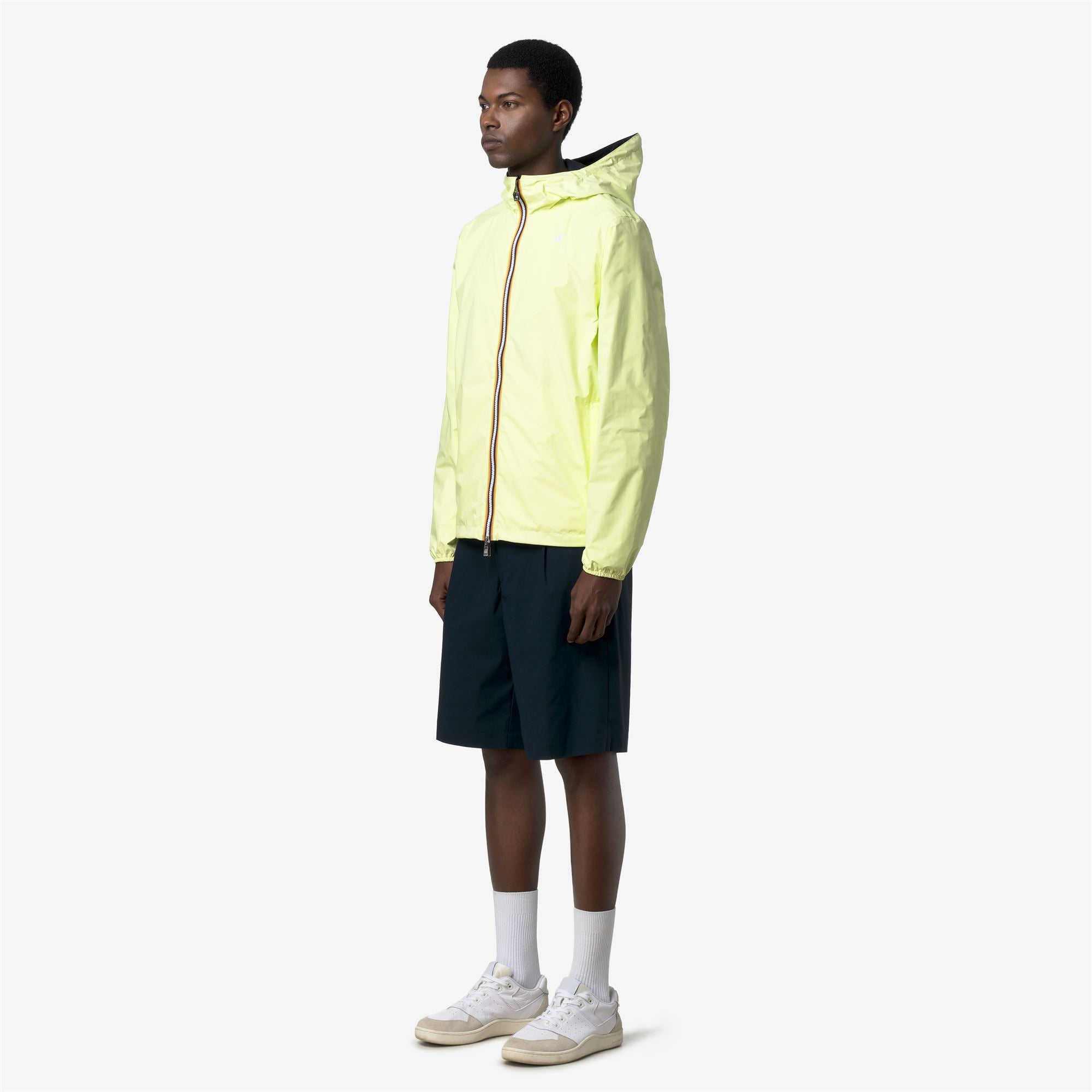 Jackets_Man_JAKE PLUS.2 DOUBLE_Short_Yellow Lime - Blue Depth - Commercial 5