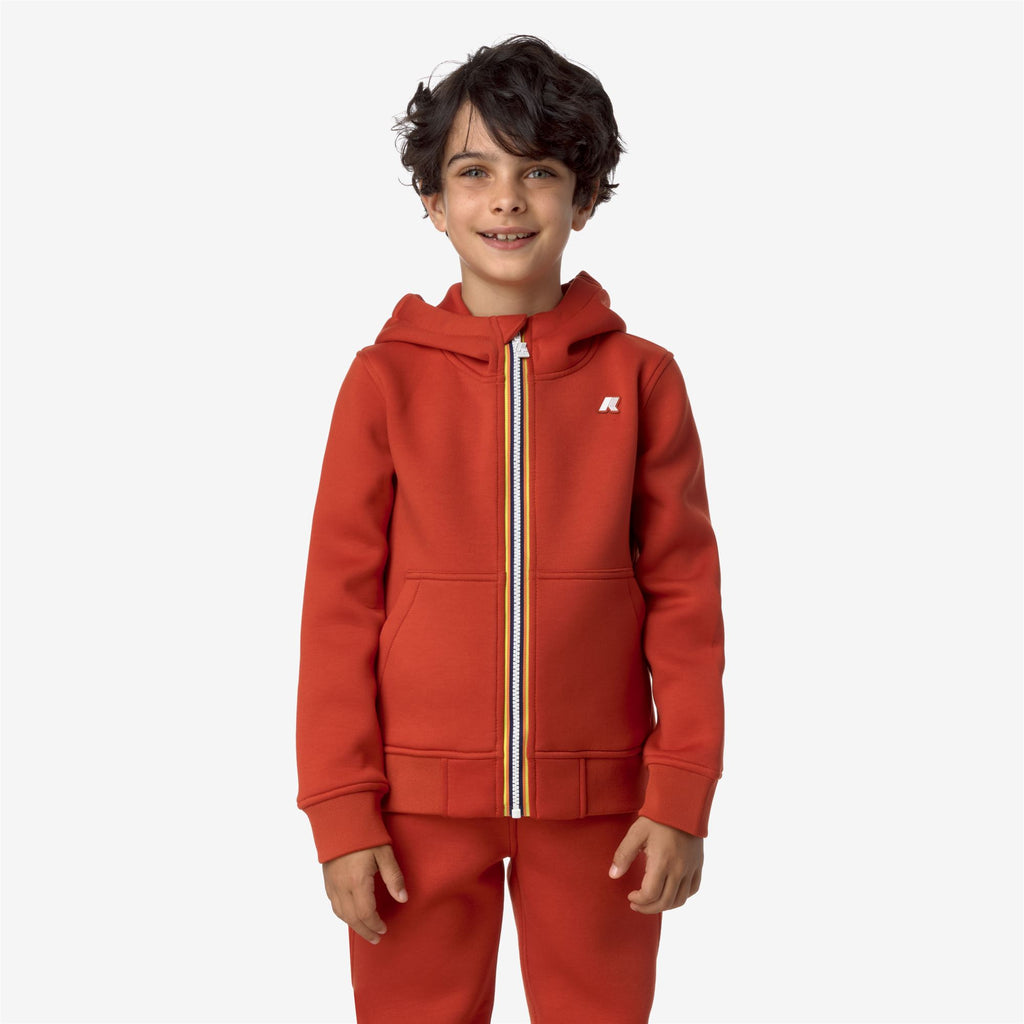 Fleece_BOY_P. BERENGER SPACER_Jacket_Red Pompeian - Commercial 3