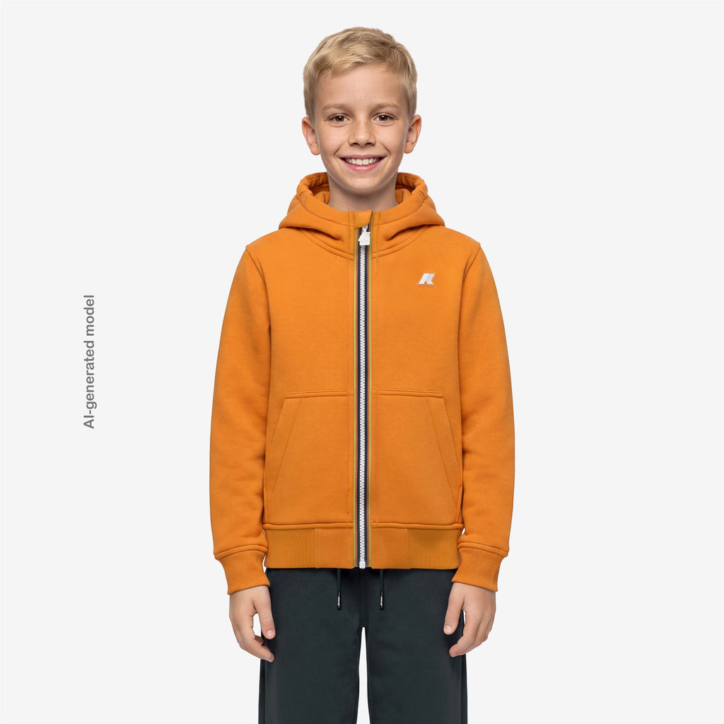Fleece_BOY_P. BERENGER SPACER_Jacket_Orange Md - Commercial 4