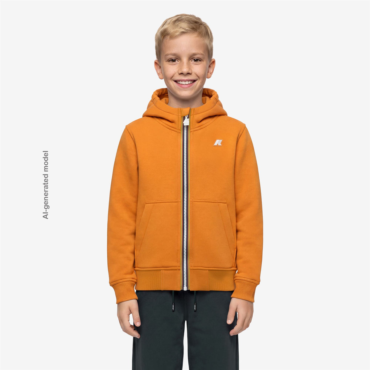 Fleece_BOY_P. BERENGER SPACER_Jacket_Orange Md - Commercial 4