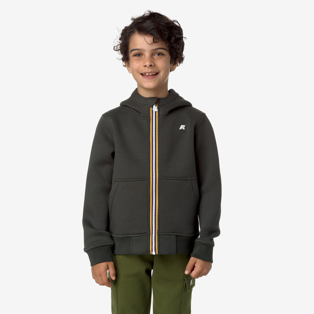Fleece_BOY_P. BERENGER SPACER_Jacket_GREEN BLACKISH - Commercial 4