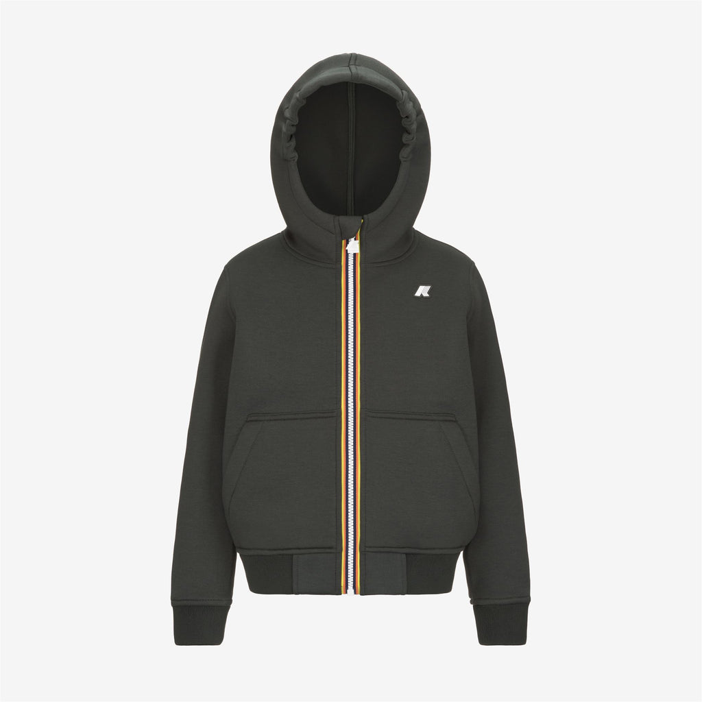Fleece_BOY_P. BERENGER SPACER_Jacket_GREEN BLACKISH - Commercial 1