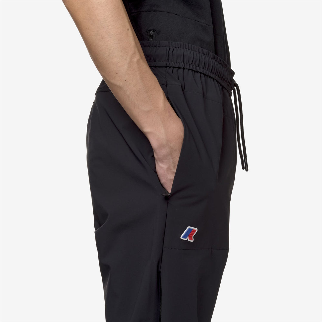 Pants Unisex MED TRAVEL Sport Trousers BLACK PURE Detail Double				