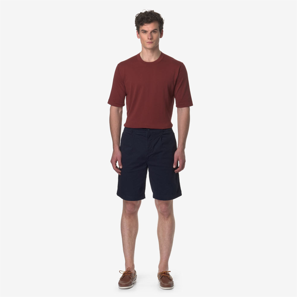 Blue Men's Chino Bermuda Shorts for City Wear 02